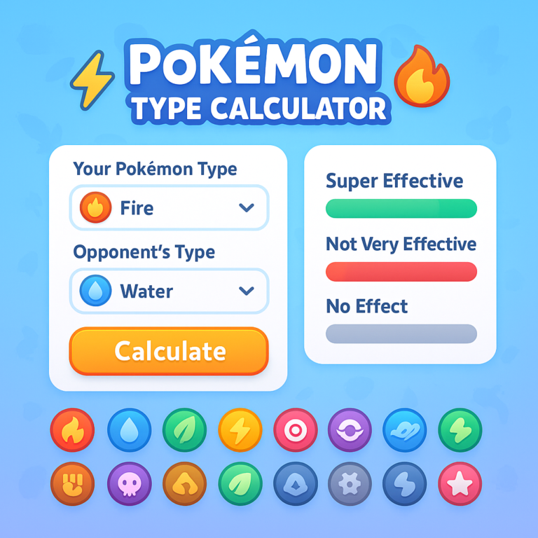 Pokémon Type Checker – See Weaknesses in Seconds