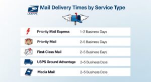 USPS Mail Delivery Times by Service Type